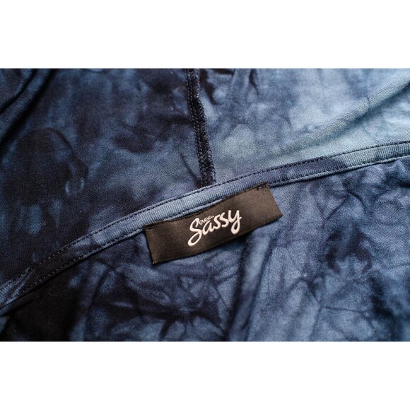 Ever Sassy Blue tie-dye tank top and open cardigan 2 piece set Small - Picture 7 of 9